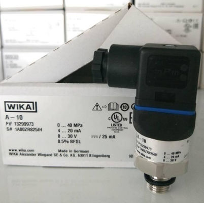 Industrial Environments Wika Pressure Transmitter A-10 Measuring Medium Gases / Liquids OEM ODM