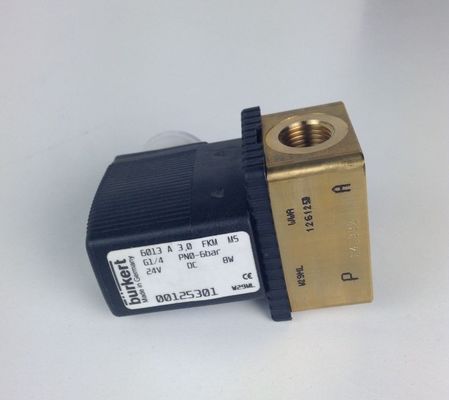 Burkert Solenoid Valve 125301, 2 Ports , NC, 24 V Dc, 1/4in 00125301