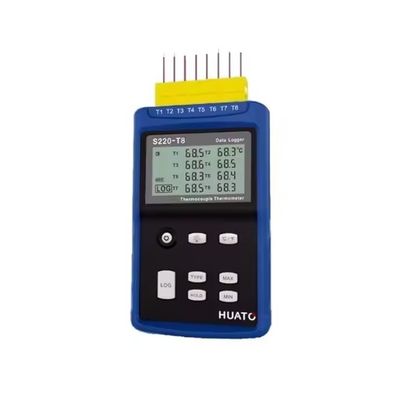 HUATO S220-T8 HVAC Oven Use 8 Channel Thermocouple Thermometer K-type Probe/oven Safe Thermometer