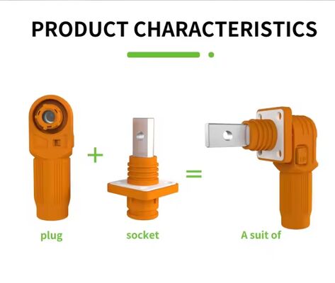 High Voltage New Energy Lithium Battery IP67 Waterproof Copper ABS Adaptor Connector Automotive Solar Power Systems Wire