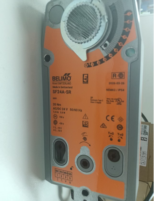 Belimo SF24A-SR Rotary Actuator with 20 Nm Torque AC/DC 24 V and IP54 Protection