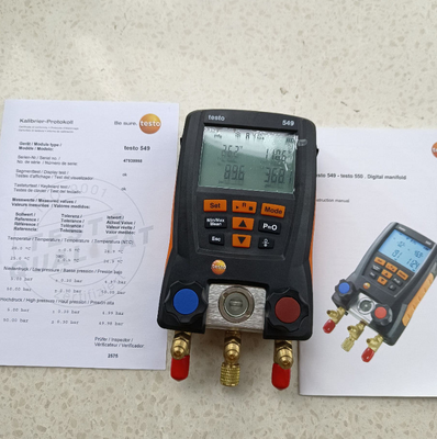 Testo 549 Digital Manifold Meter with Integrated Temperature Measurement and 1 Year Warranty for OEM ODM Support