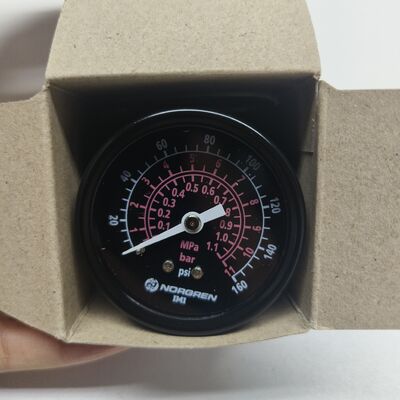 IMI Norgren 18-015 Series 18-015-209 18-015-211 18-015-204 Pressure Gauge, 0-160 PSI,1/4 NPT center back port