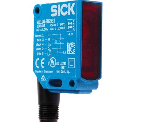 SICK WL12G-3P2572 Photoelectric Sensor Retroreflective Autocolimtn, Red, 660nm, PNP, M12, 5Pin