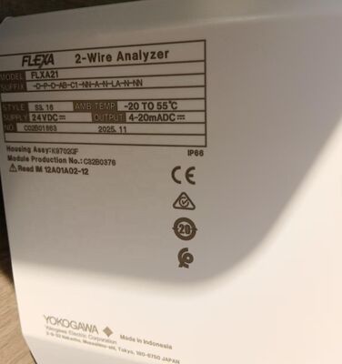 Yokogawa FLXA21 2-Wire 24 VDC Loop Powered Transmitter with 4 to 20 mA DC Output Module-type Liquid Analyzer