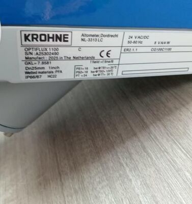Krohne OPTIFLUX 1100 Electromagnetic Flow Meter for Conductive Liquids with 16 barg Process Pressure
