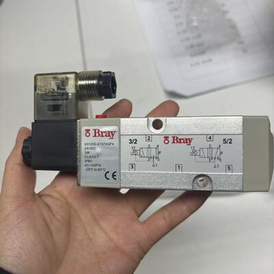 Original Bray Solenoid Valve with Temperature Range -13°F to +140°F, Coil Voltage 24-220 VAC/VDC, and Flow Coefficient Cv=1.4