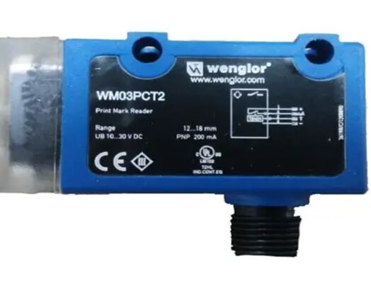 Wenglor - WM03PCT2 ΑΝΤΑΓΝΩΣΗ ΣΗΜΕΡΑΣ ΤΗΣ ΠΡΙΝΤΑΣ, εύρος 12-18mm, PNP NO NC, M12 CONNECTOR, Λευκό ΦΩΤΟ, 1,5x2,5 SPOT, 10-30VDC