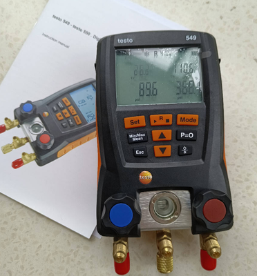Testo 549 Digital Manifold Meter with Integrated Temperature Measurement and 1 Year Warranty for OEM ODM Support